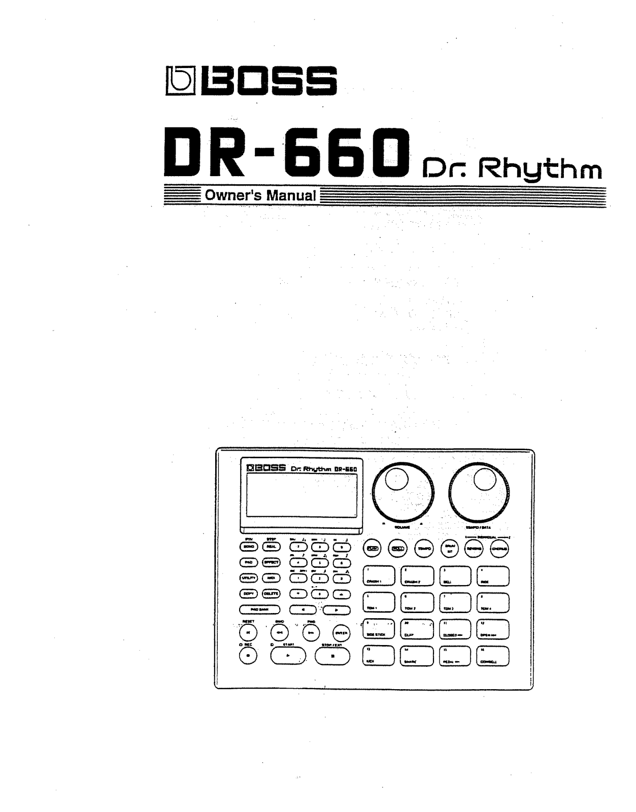 Roland Corporation DR-660 Owner's Manual