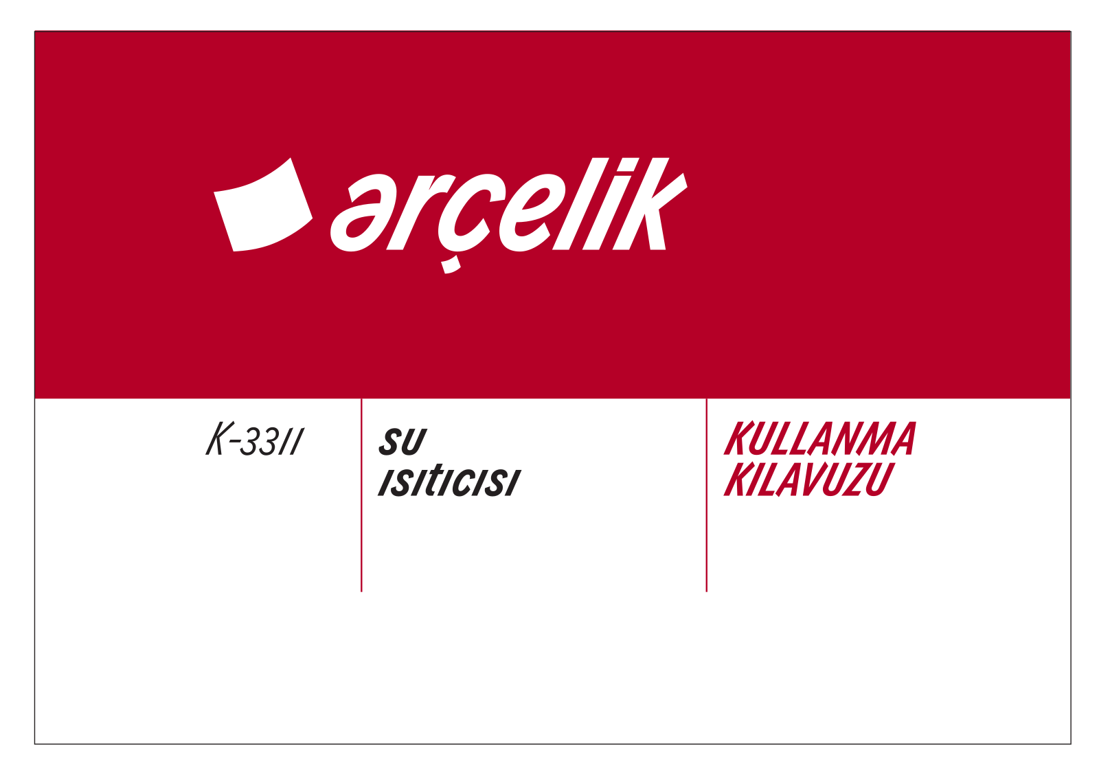 Arçelik K3311 User manual - ManualMachine.com