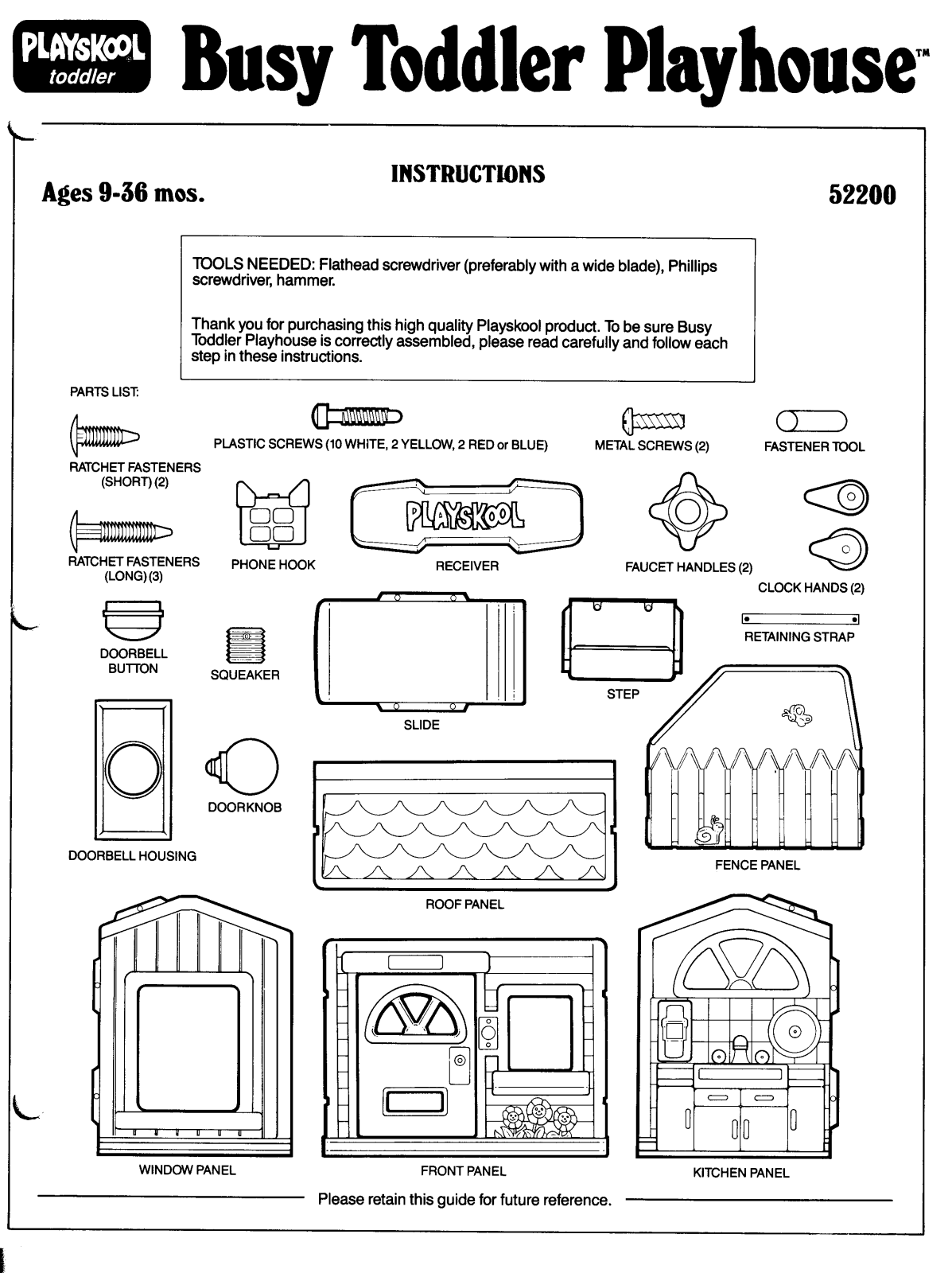 HASBRO BusyToddler Playhouse User Manual