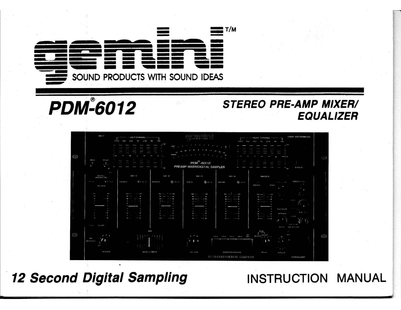 Gemini PDM-6012 User Manual