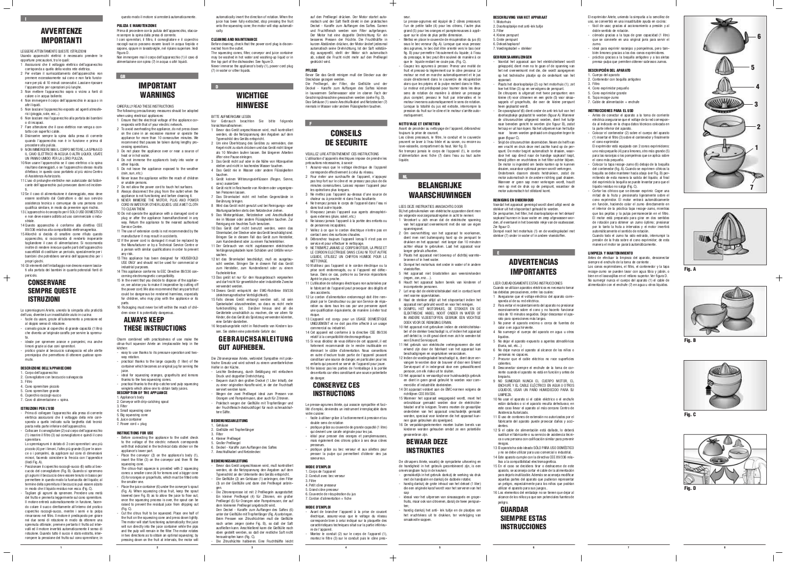 Ariete 402/1 User guide - ManualMachine.com
