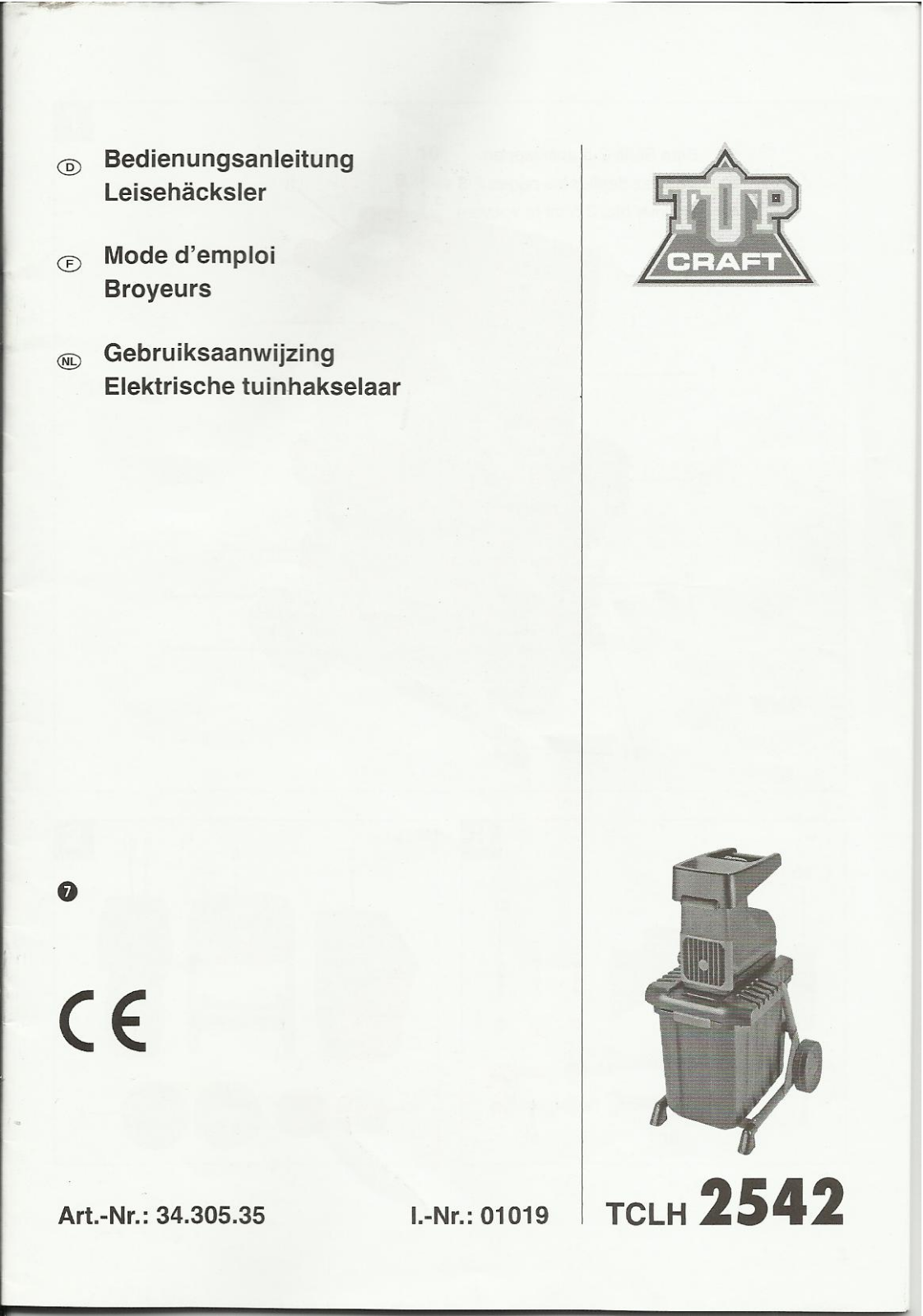 TOP CRAFT TCLH 2542 User Manual