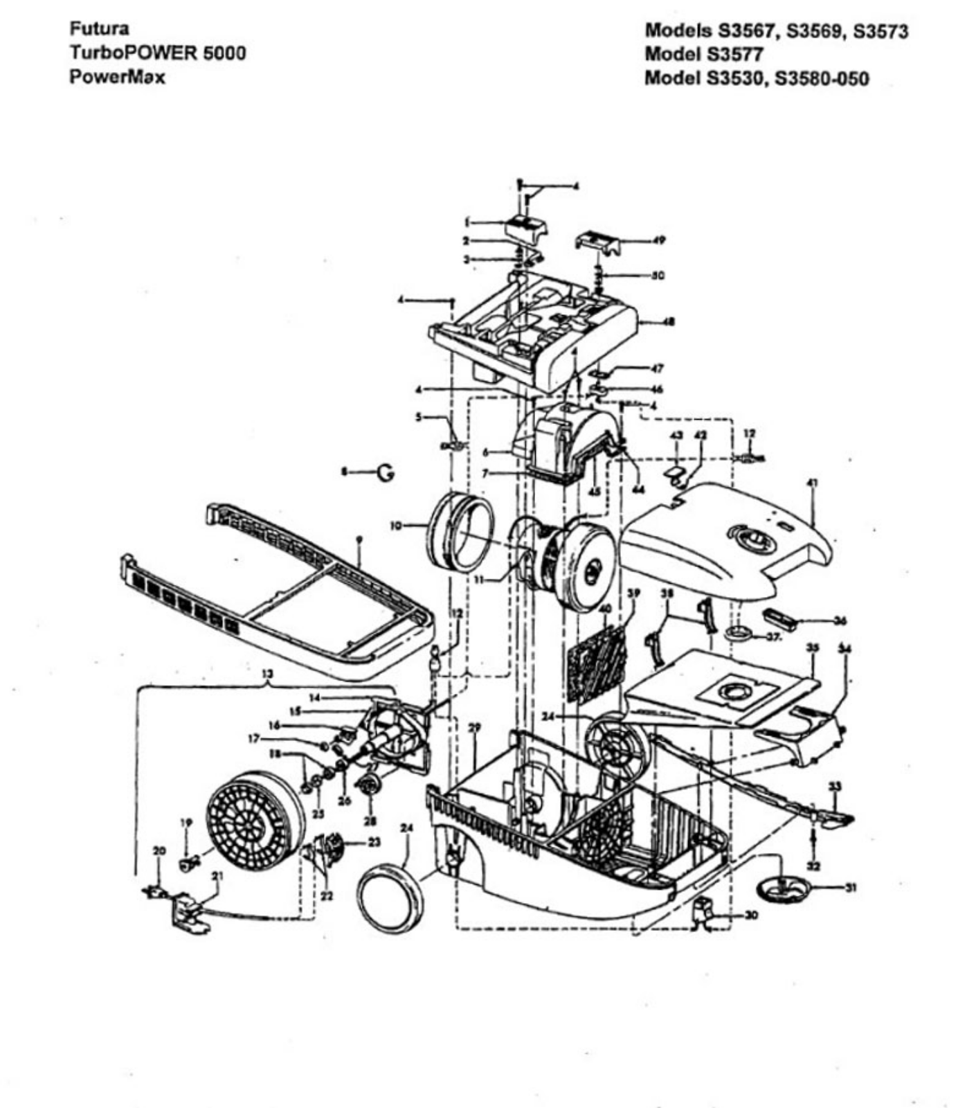 Hoover S3573, S3577, S3580-050, S3569, S3567 Owner's Manual