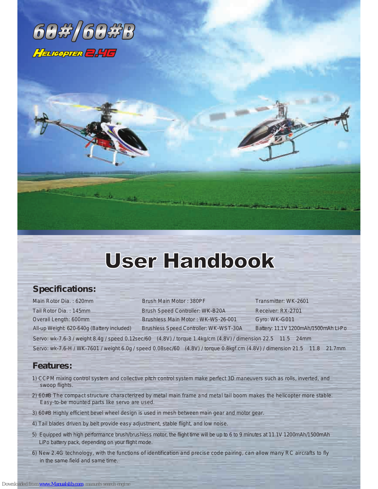 Walkera 60#, 60#B User Handbook Manual