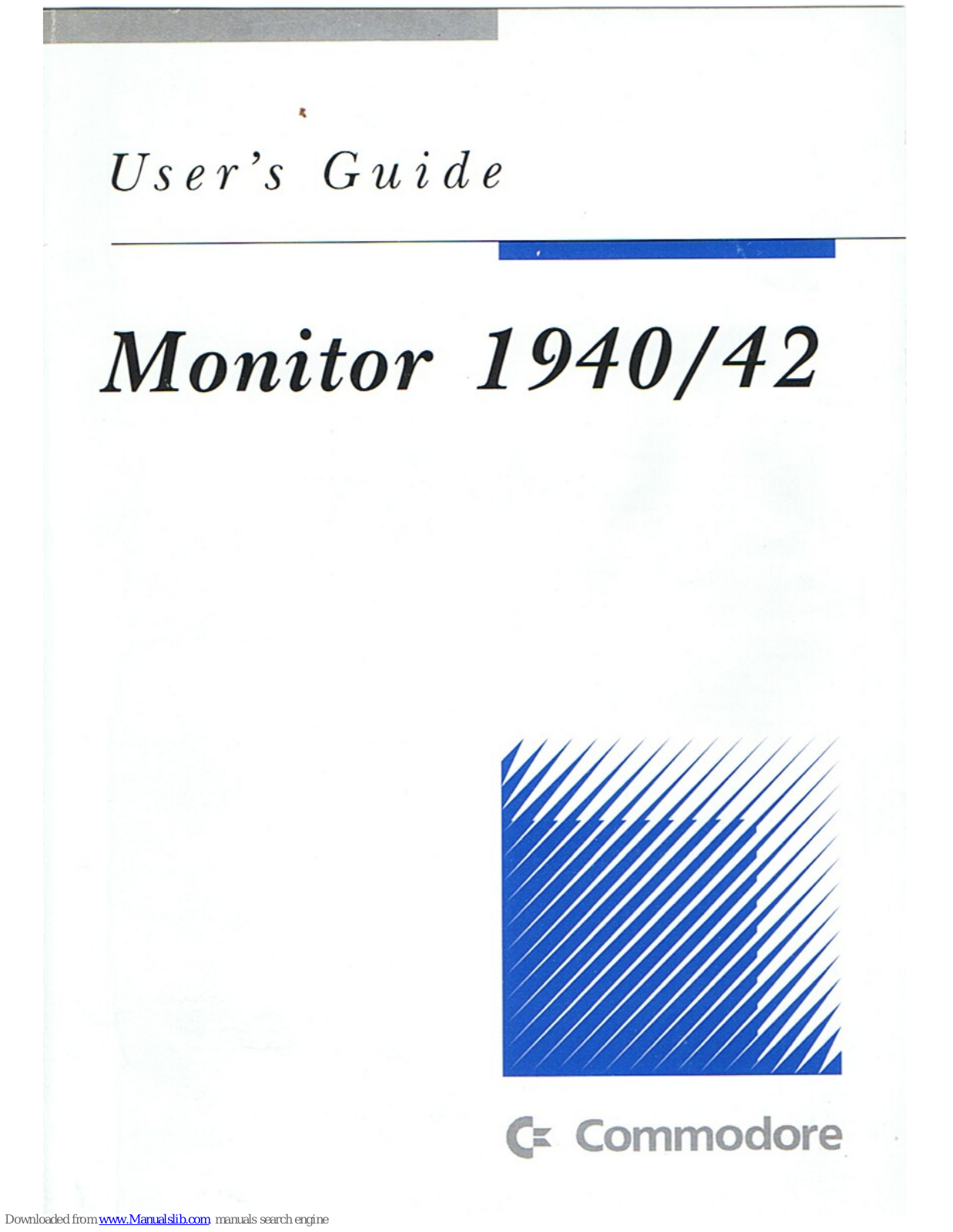 Commodore 1940, 1942 User Manual - ManualMachine.com