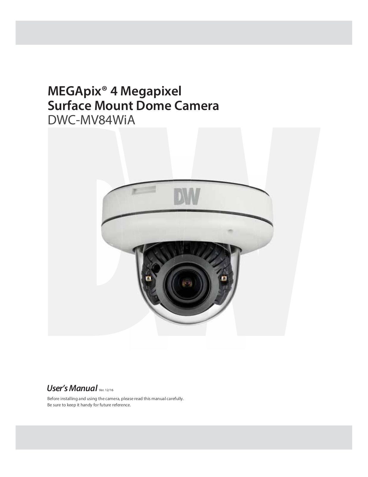 Digital Watchdog DWC-MV84WiA User Manual