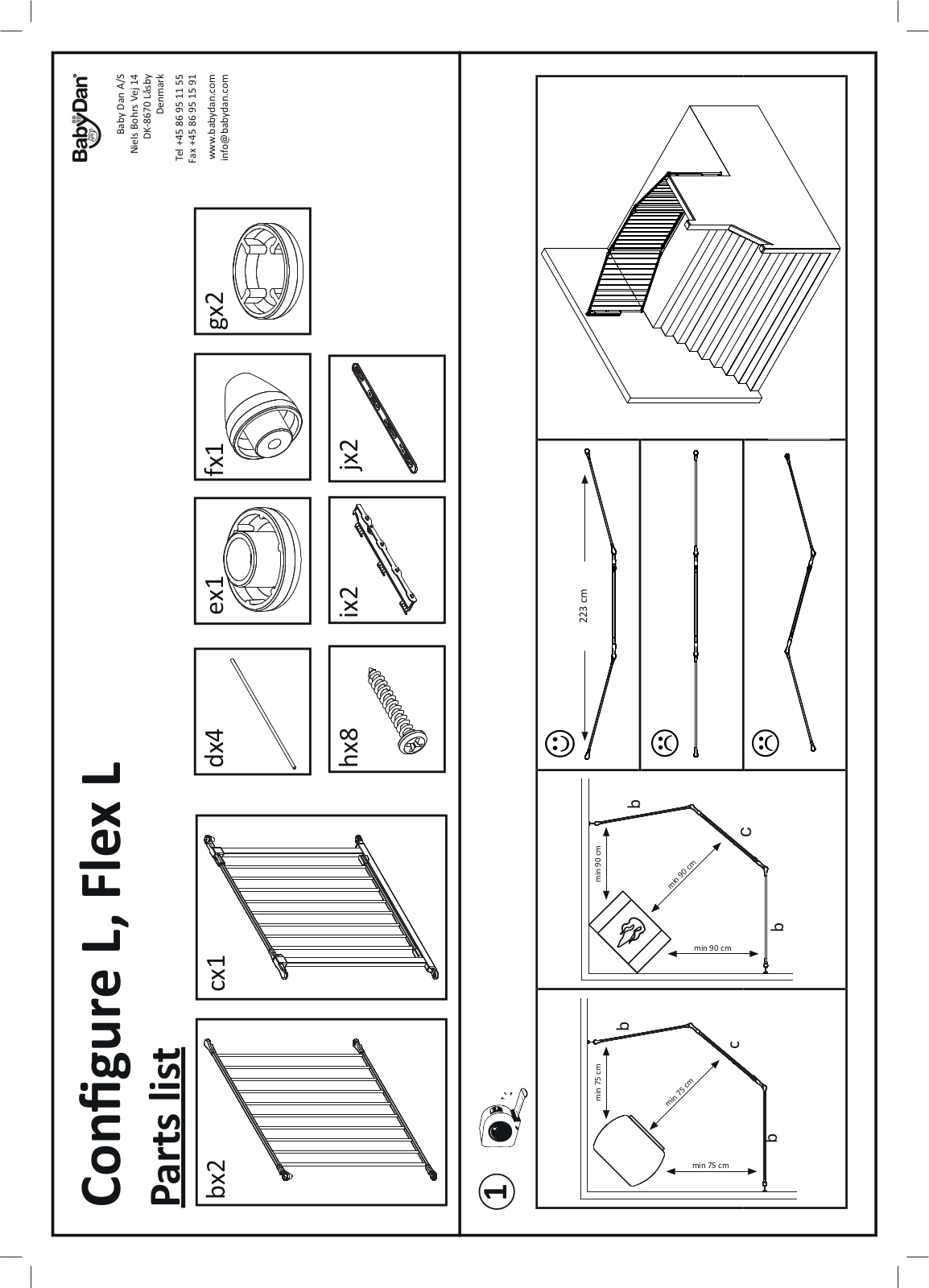 Baby Dan Flex L Kaminschutzgitter Assembly Manual