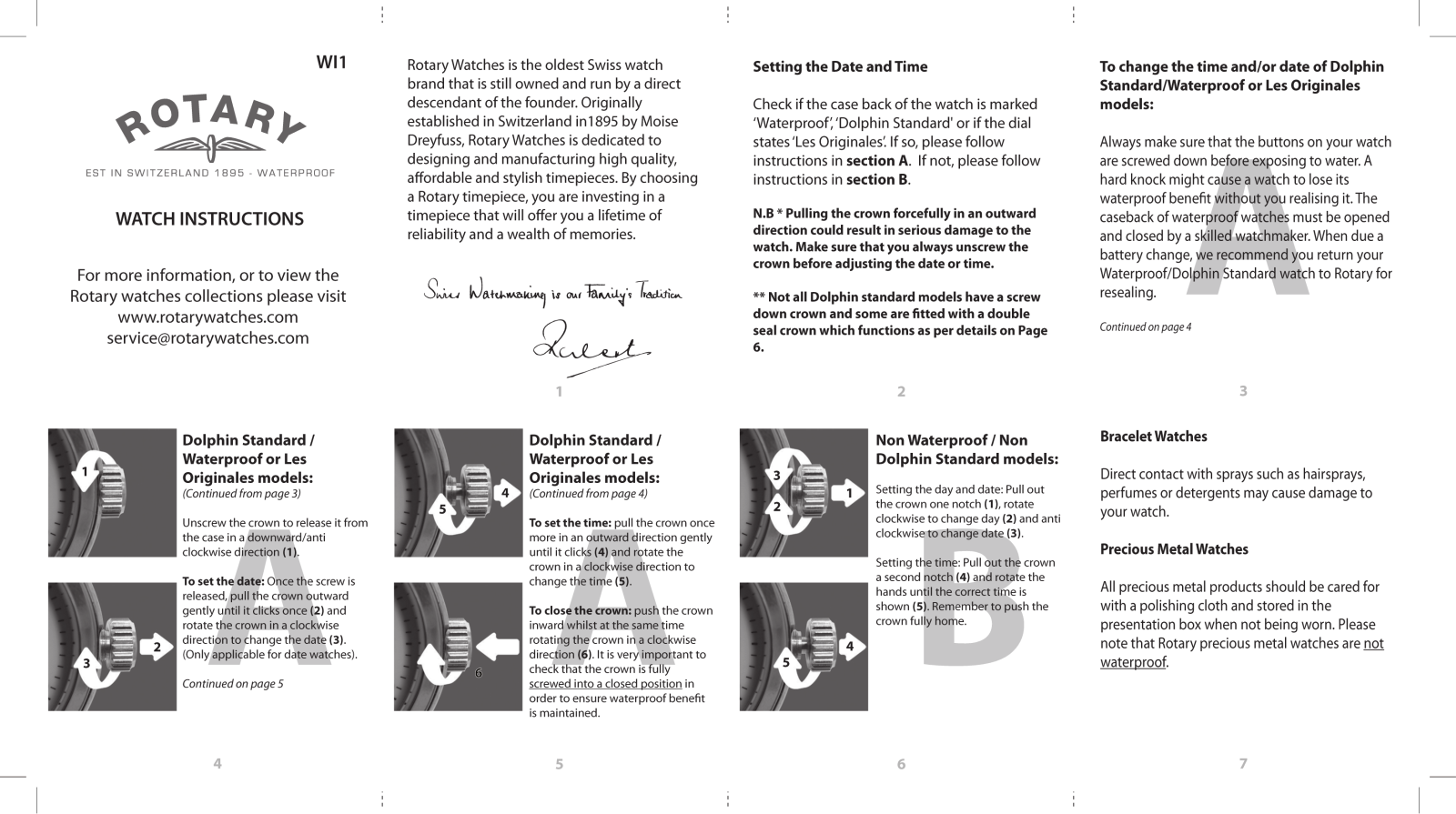 Rotary GB03017-09, GB03095-53, GB03429-20, GB03633-04, GB03635-03 Instruction manual