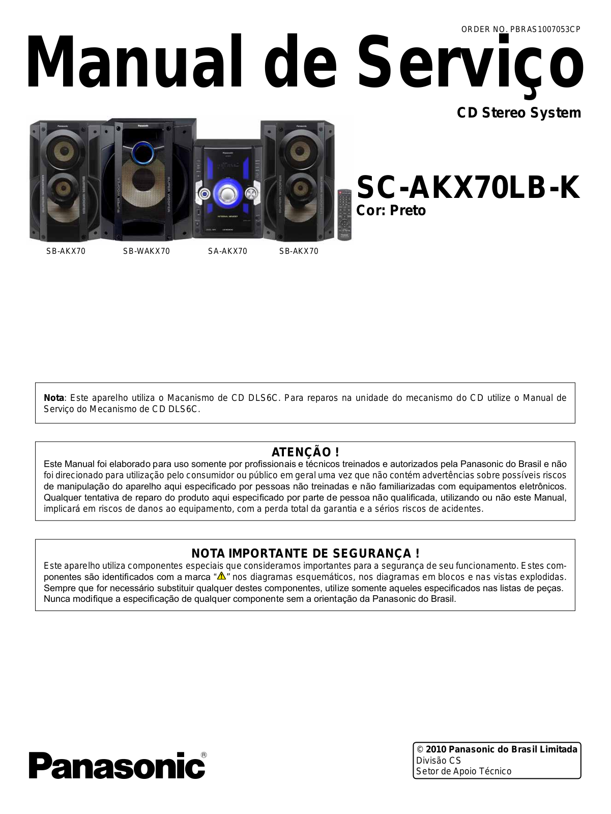 Panasonic AKX70LB-K, SC-AKX70LB-K Schematic