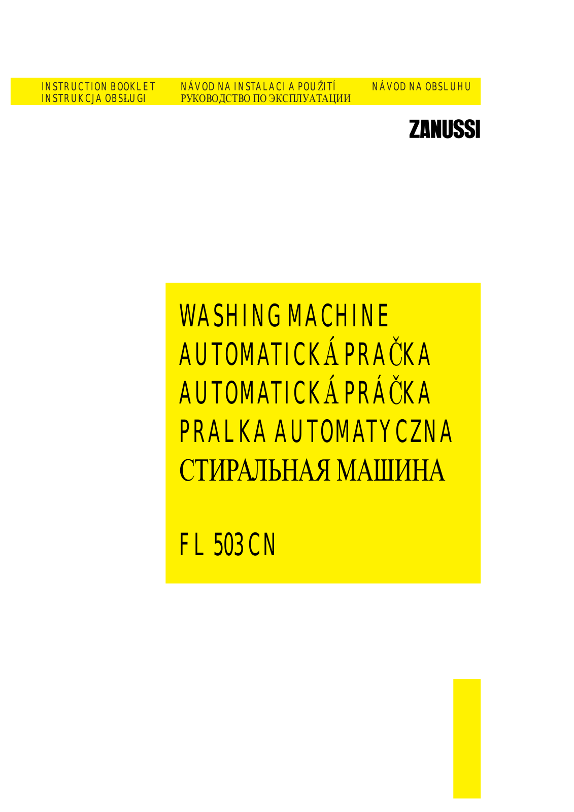 Zanussi FL 503 CN User Manual