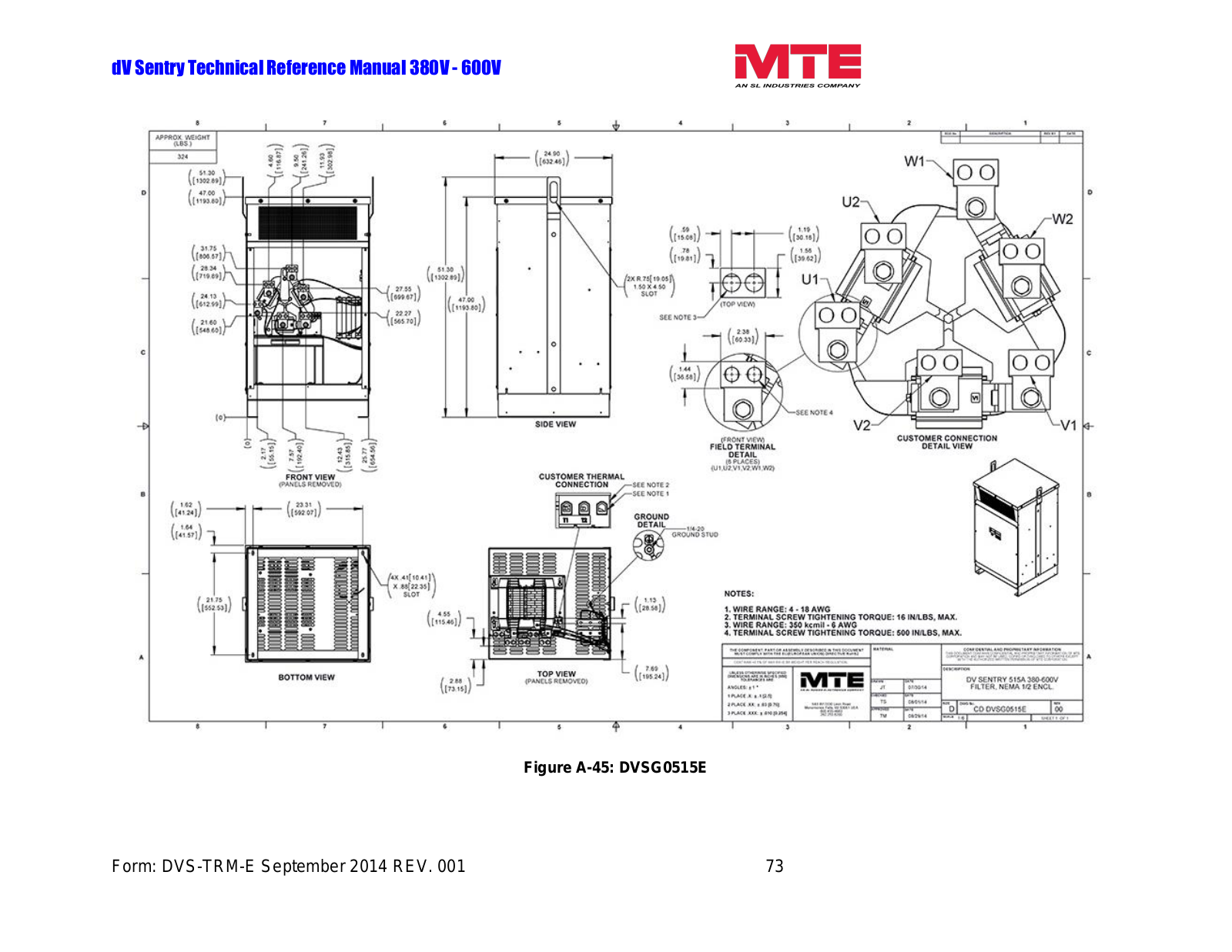 MTE DVSG0515E Technical Reference Manual