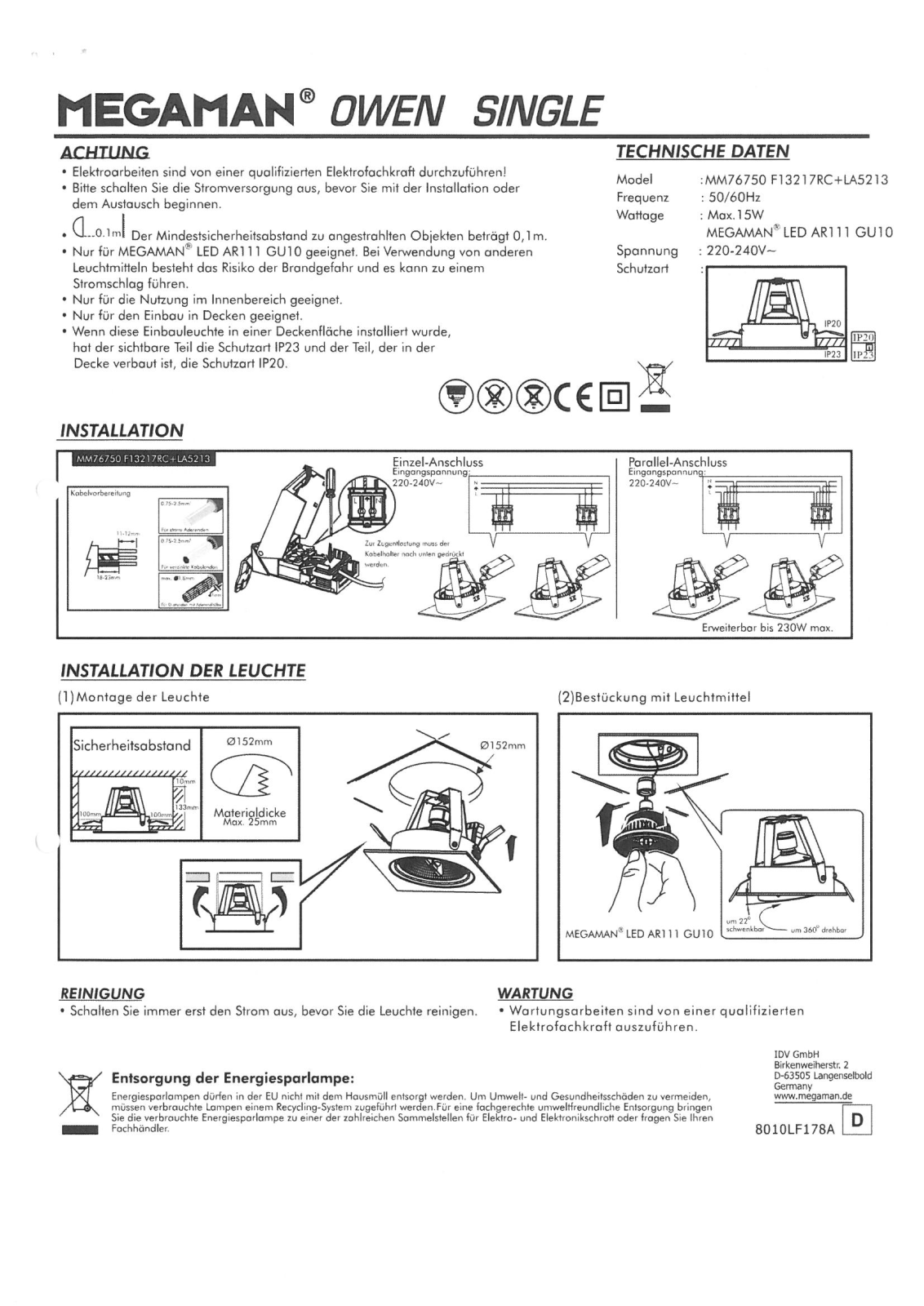 Megatron MT76750 User guide