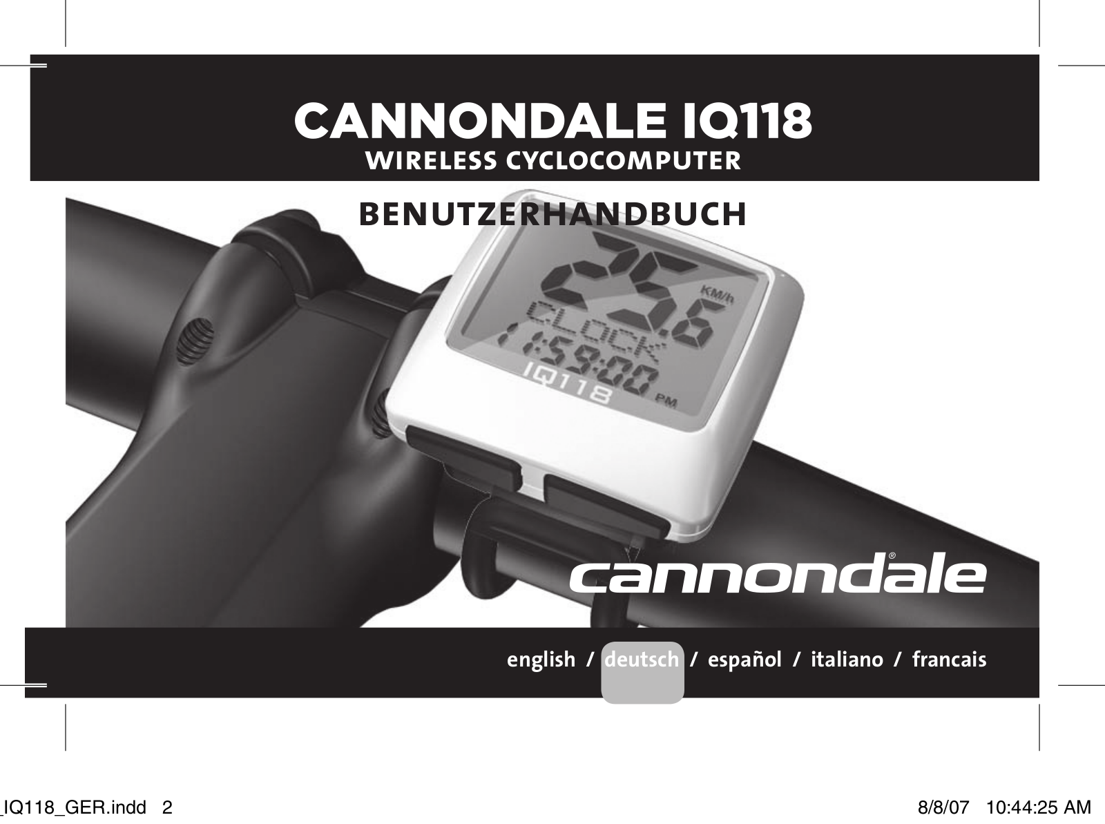 Cycling Computer IQ118 User Manual - ManualMachine.com