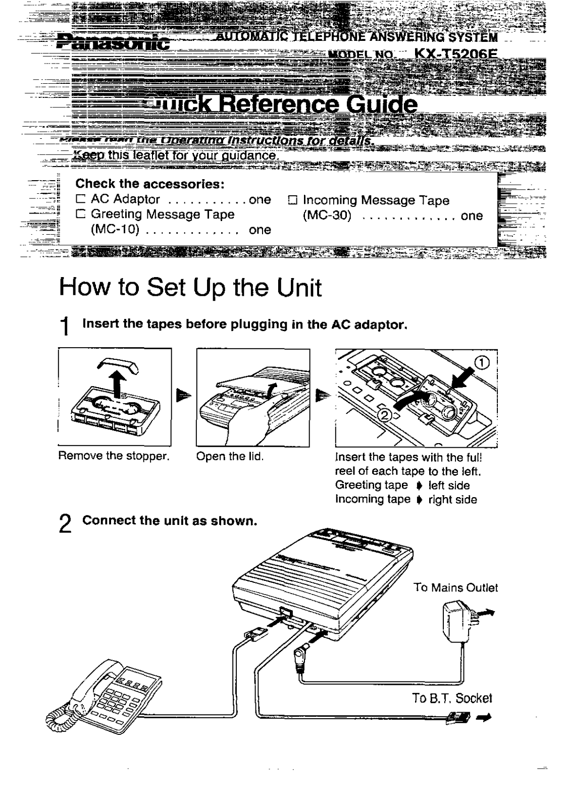 Panasonic KX-T5206E User Manual