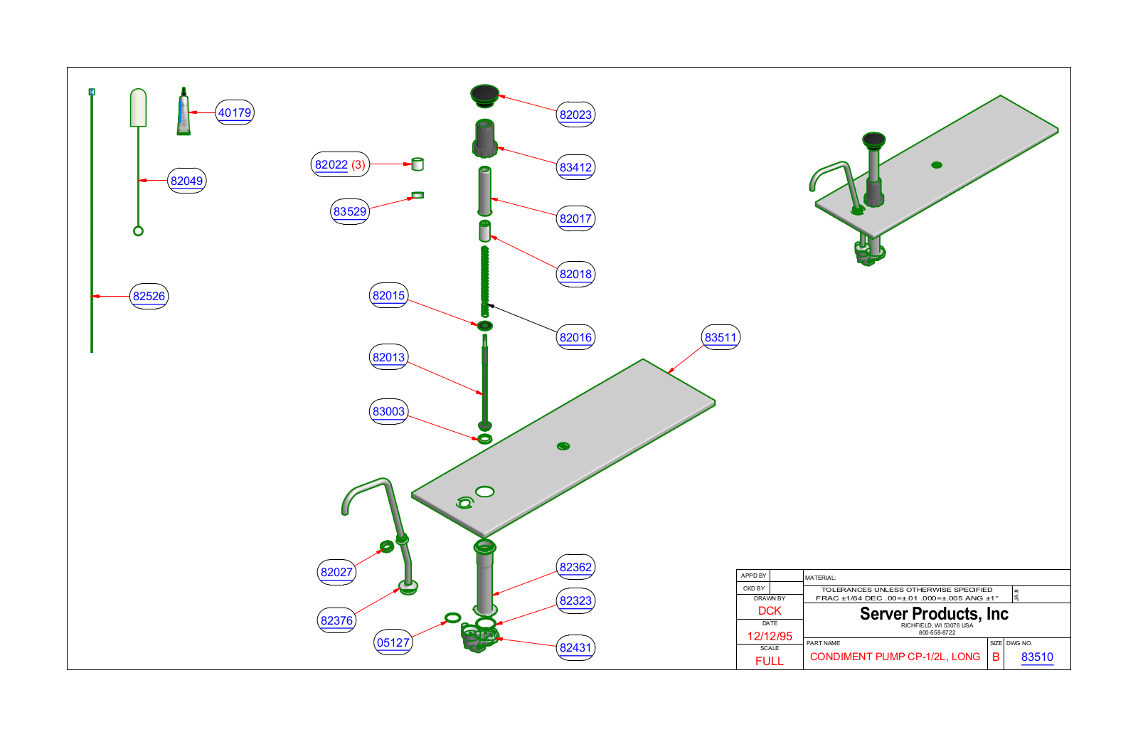 Server 83510 Parts Manual