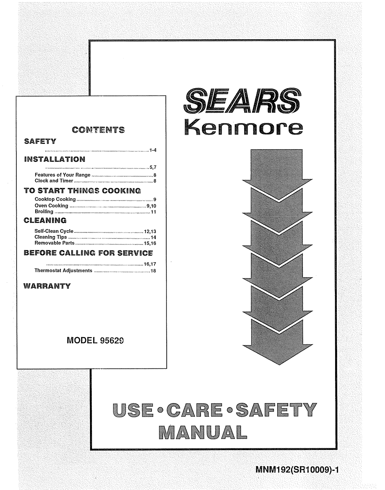 Kenmore 9119562991, 9119562993 Owner’s Manual
