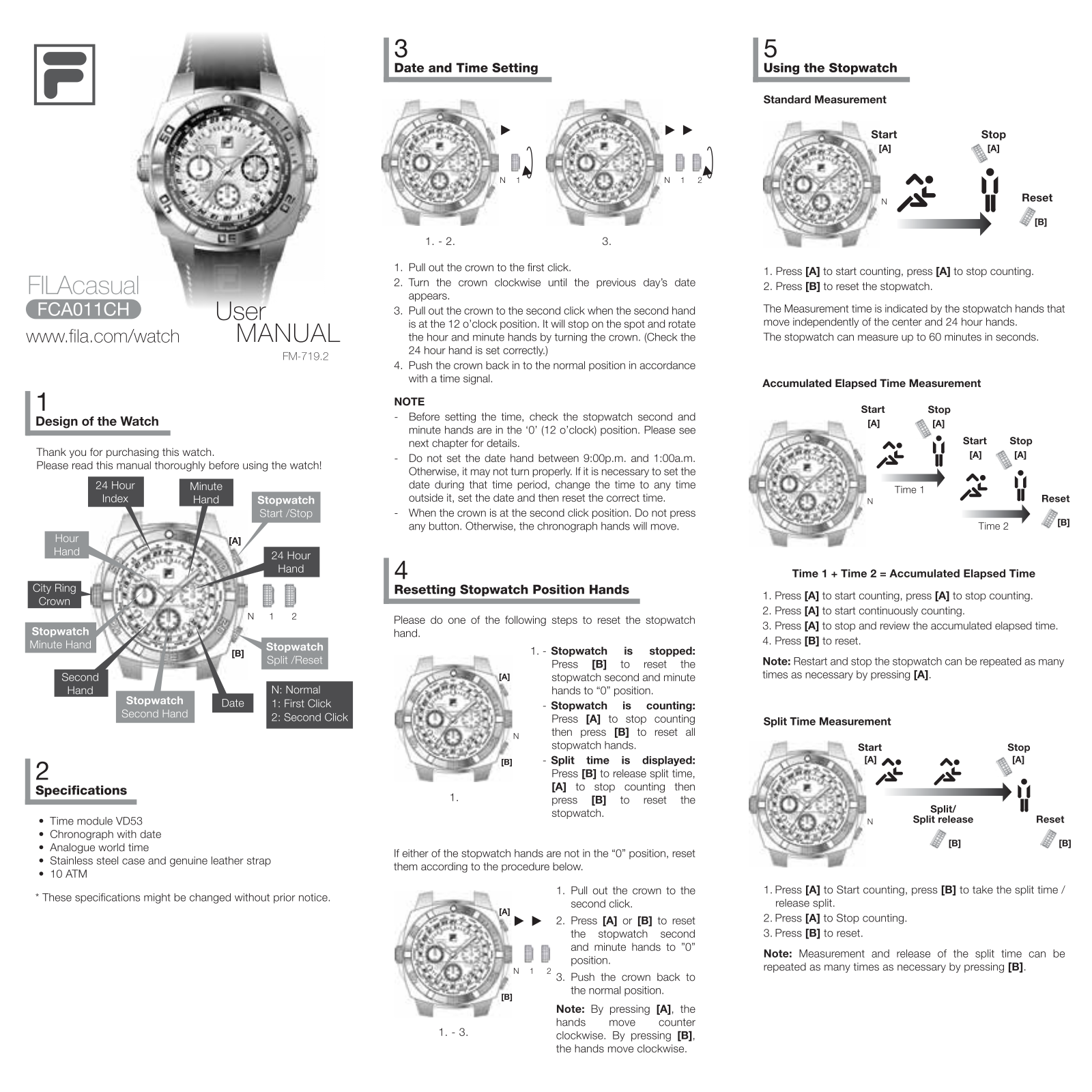 FILA FCA011CH User Manual