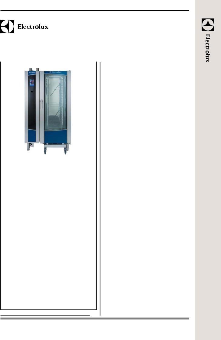 Electrolux Air-o-Steam Touchline 201 User Manual