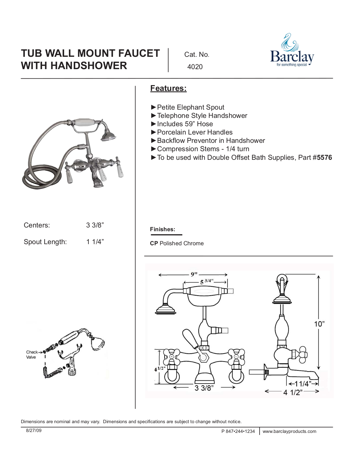 Barclay 4020PLCP User Manual