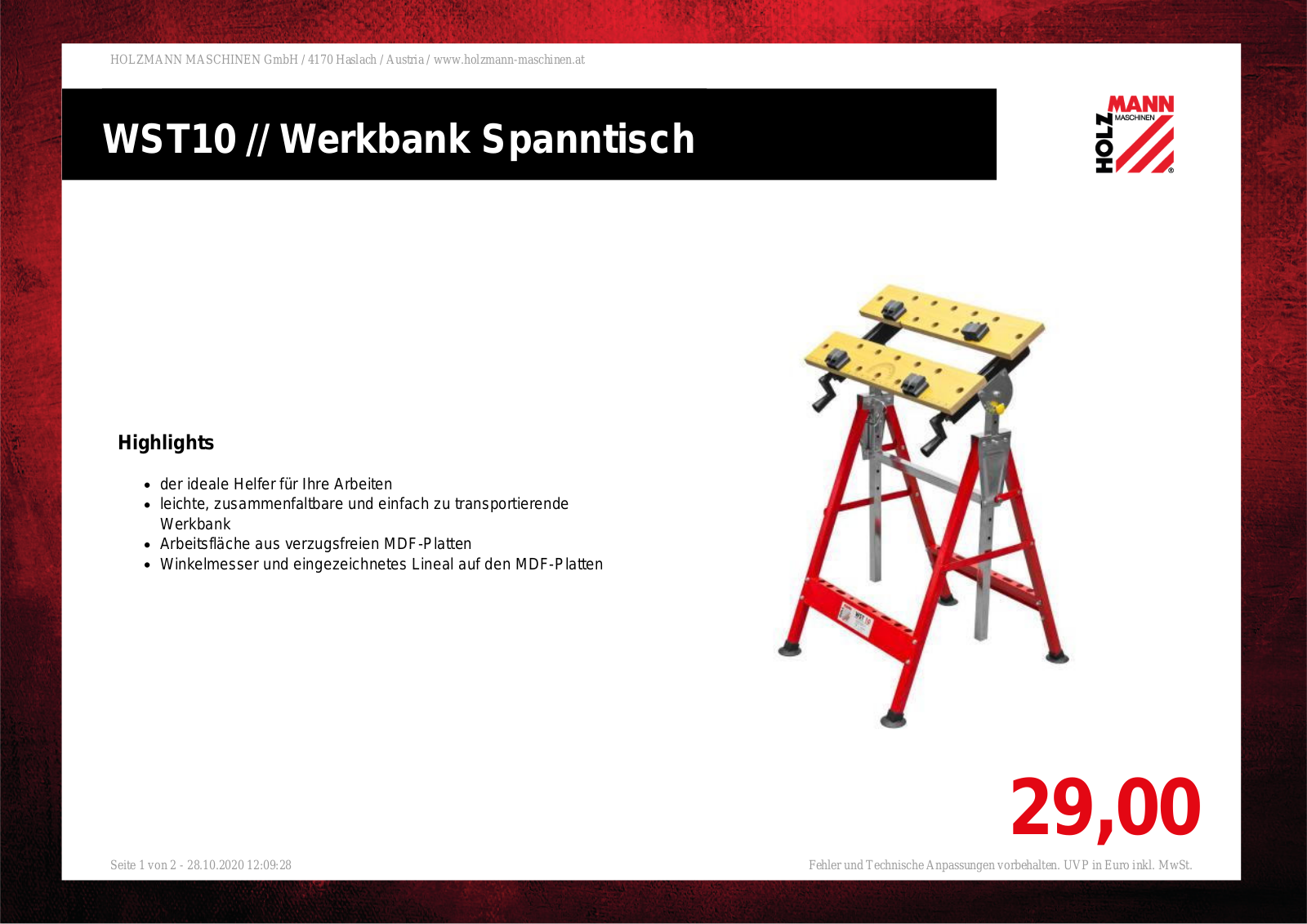 Holzmann WST10 User Manual