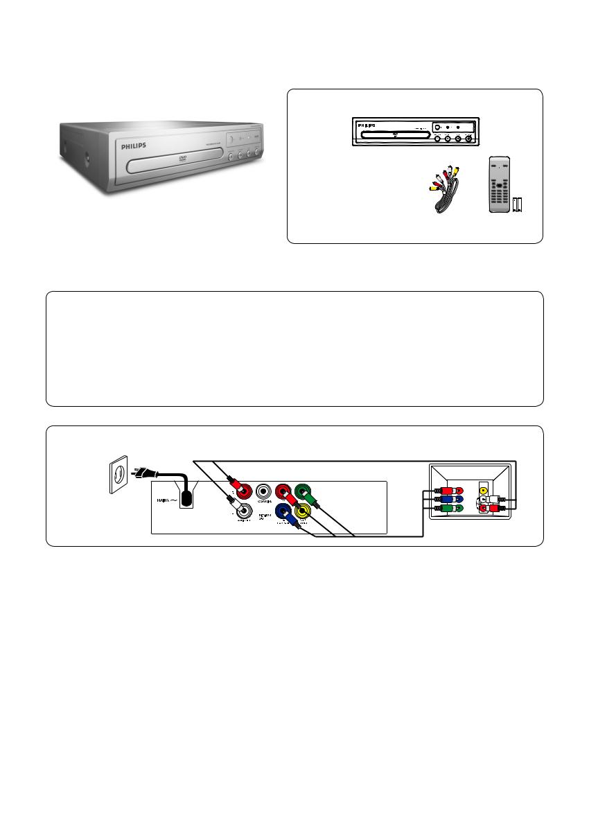 Philips DVP1013, DVP1120 QUICK START GUIDE