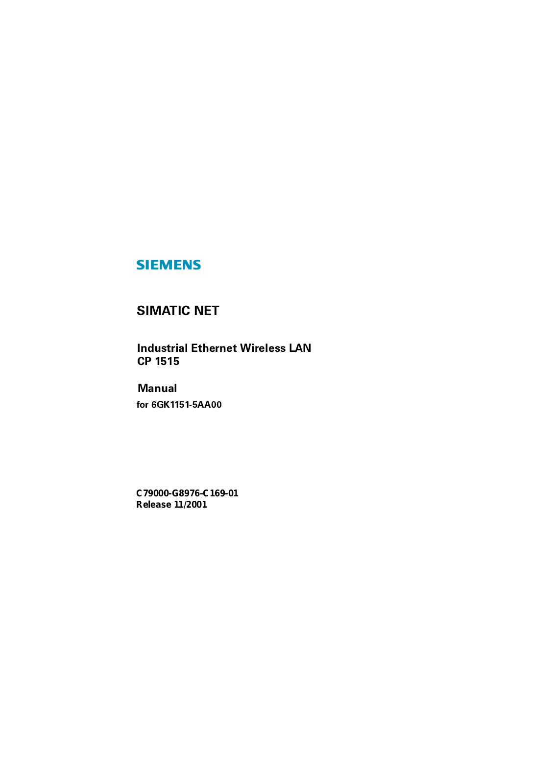 Siemens SIMATIC NET CP 1515 User Manual