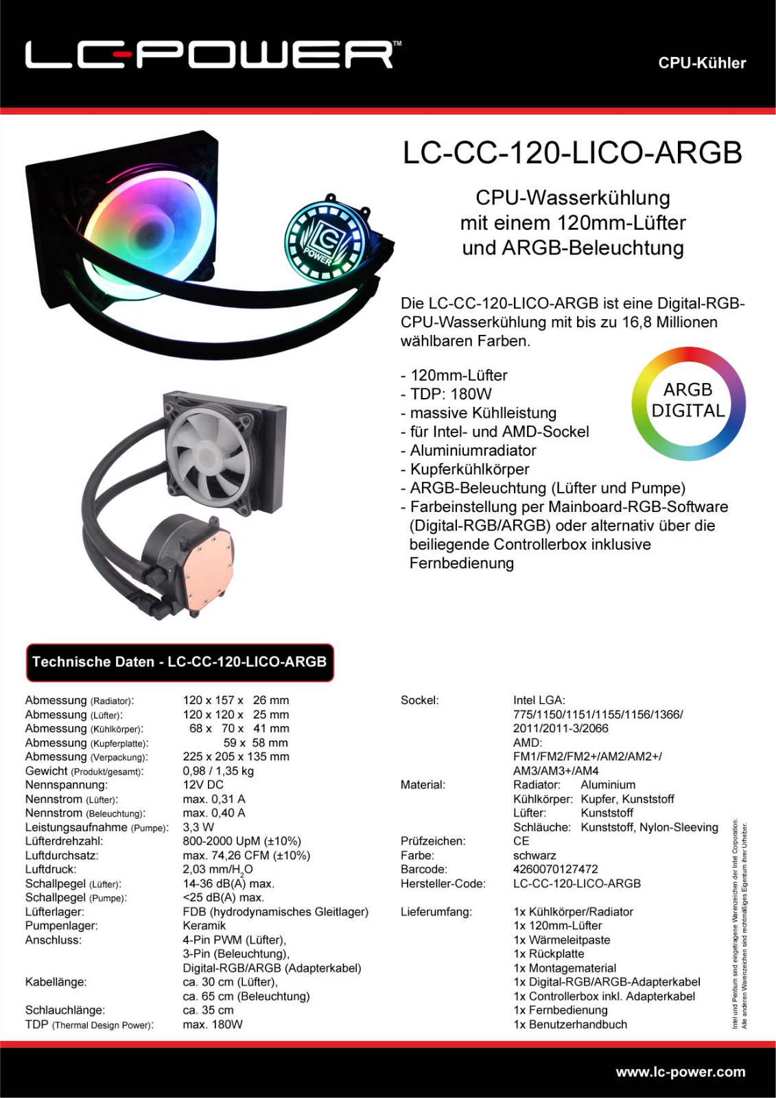 LC-Power LC-CC-120-LiCo-ARGB User Manual