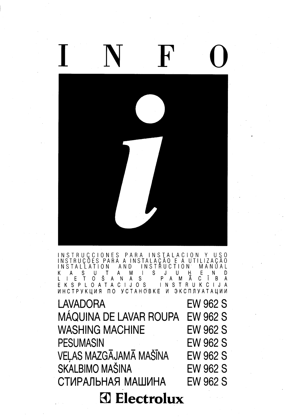 AEG-Electrolux EW962S User Manual