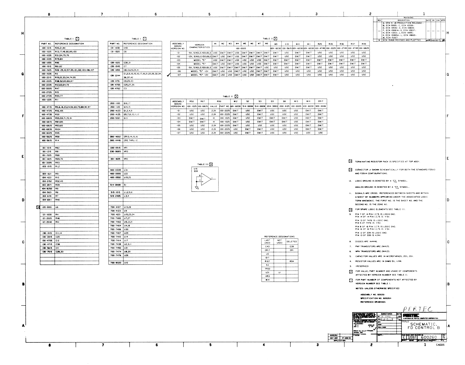 PERTEC 8IN SCHEMATICS 600260-N Schematic Schematic - ManualMachine.com