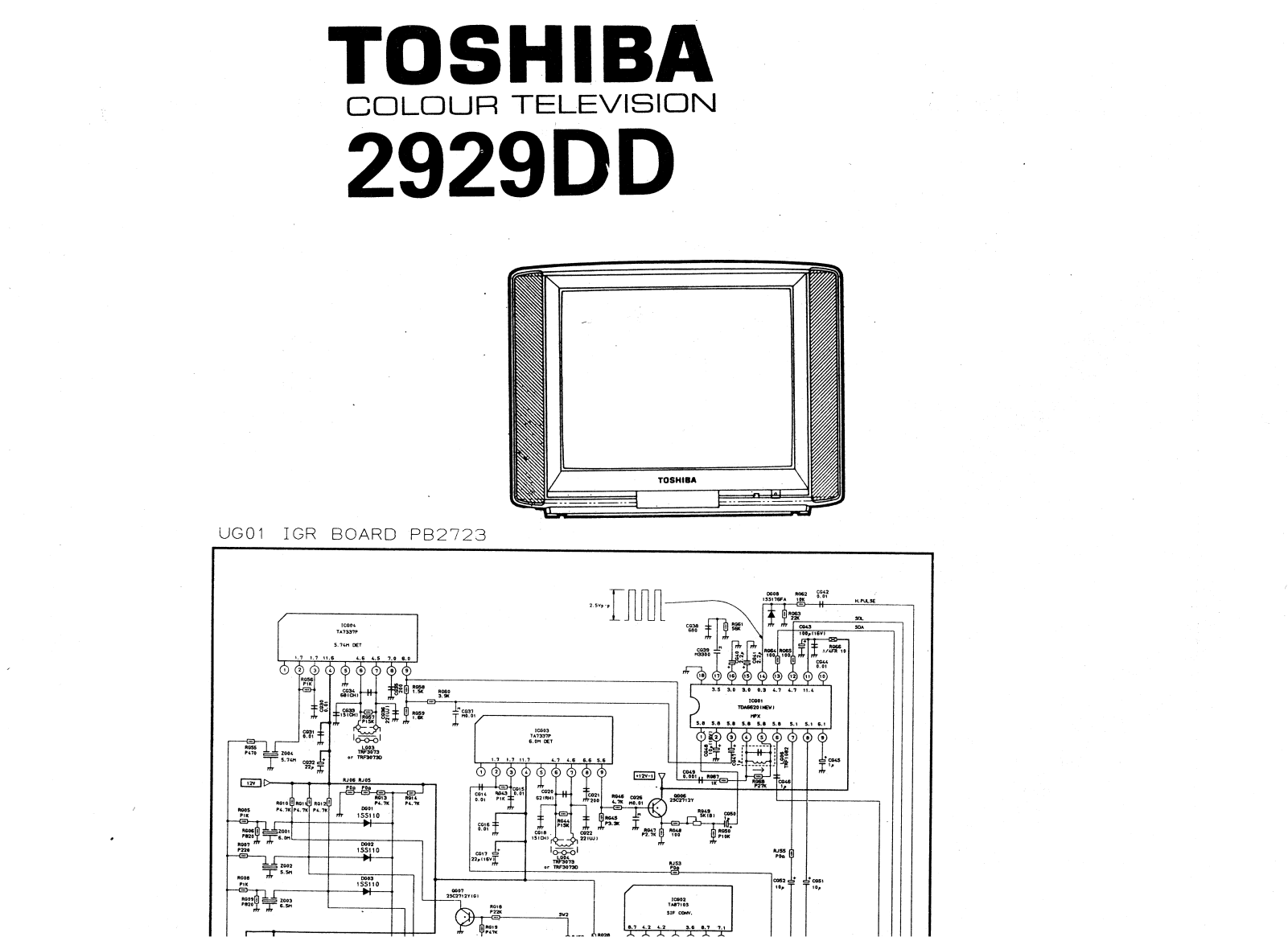 Toshiba 2929DD Cirquit Diagram