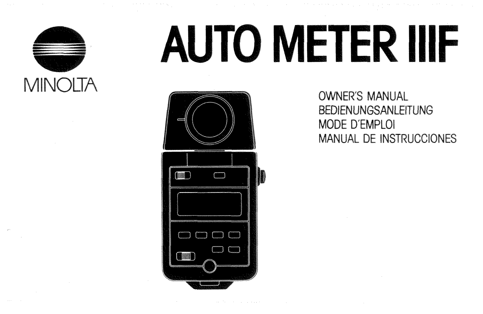 Minolta AUTO METER IIIF user guide