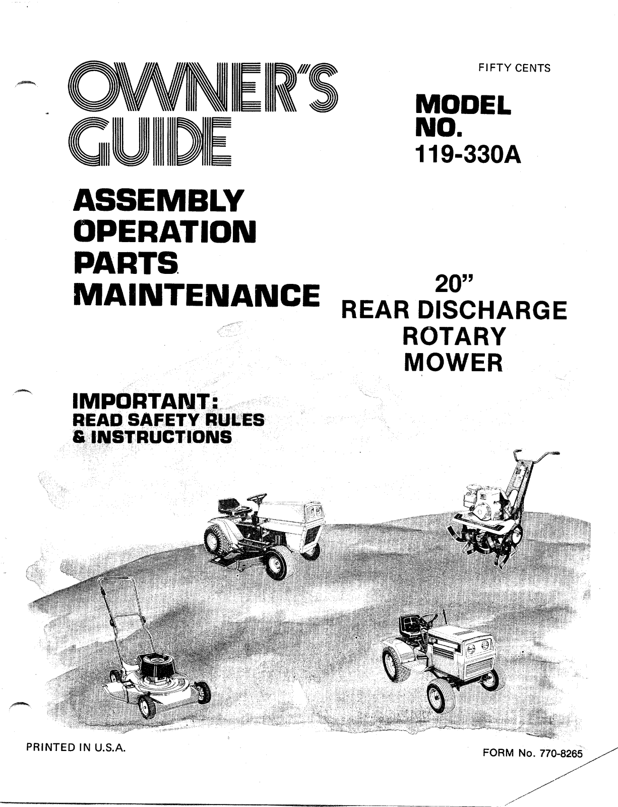 Mtd 119-330A user Manual