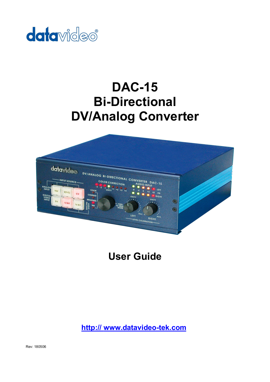 Datavideo DAC-15 User Guide