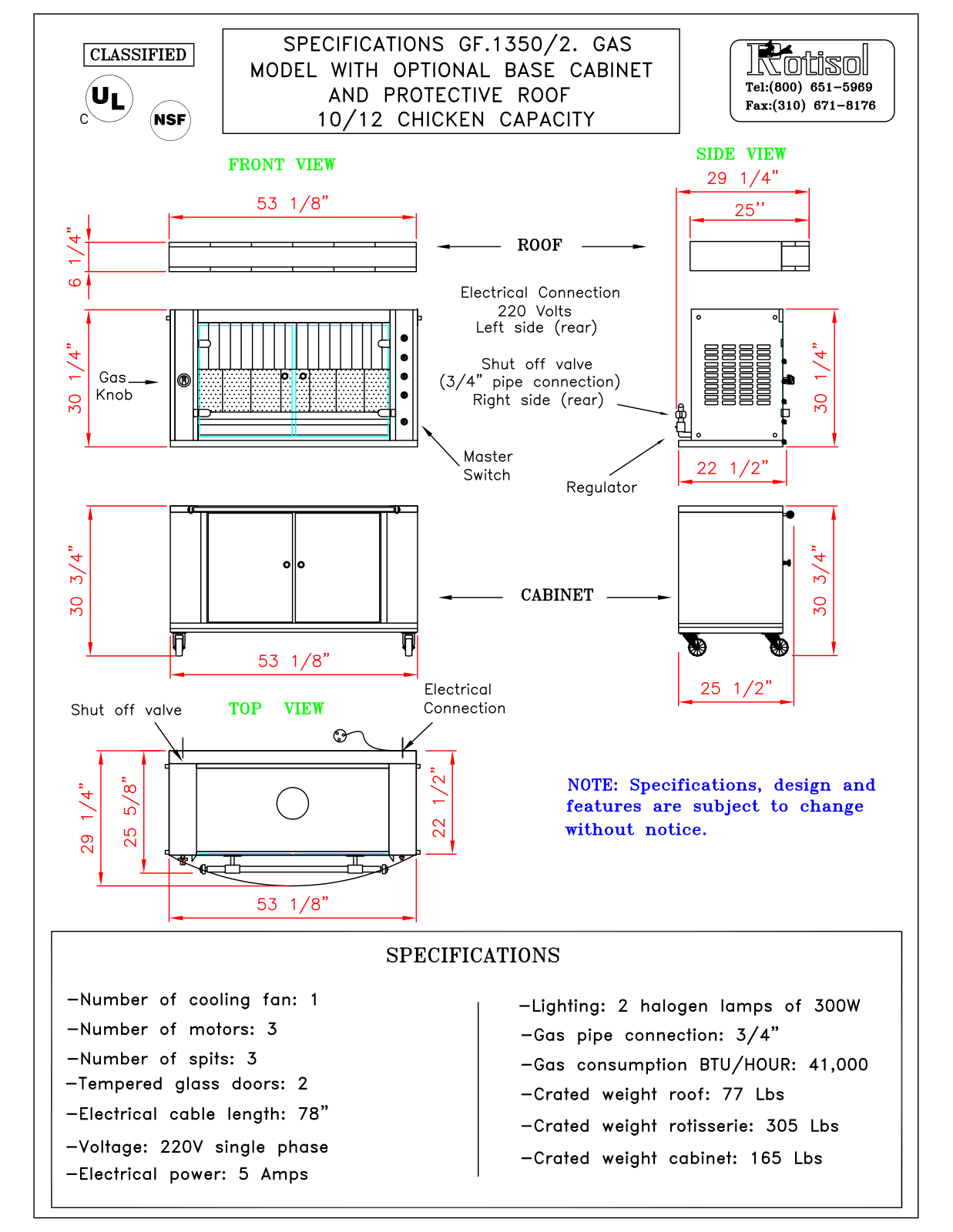 Rotisol spb132bc User Manual