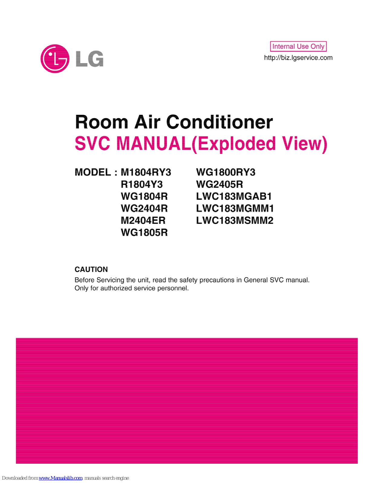 LG M1804RY3, R1804Y3, WG2404R, M2404ER Svc Manual