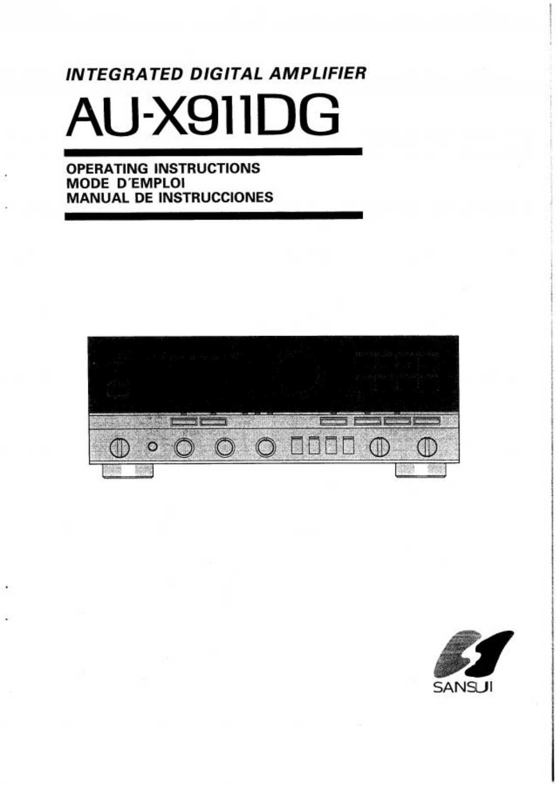 Sansui AU-X911-DG Owners Manual