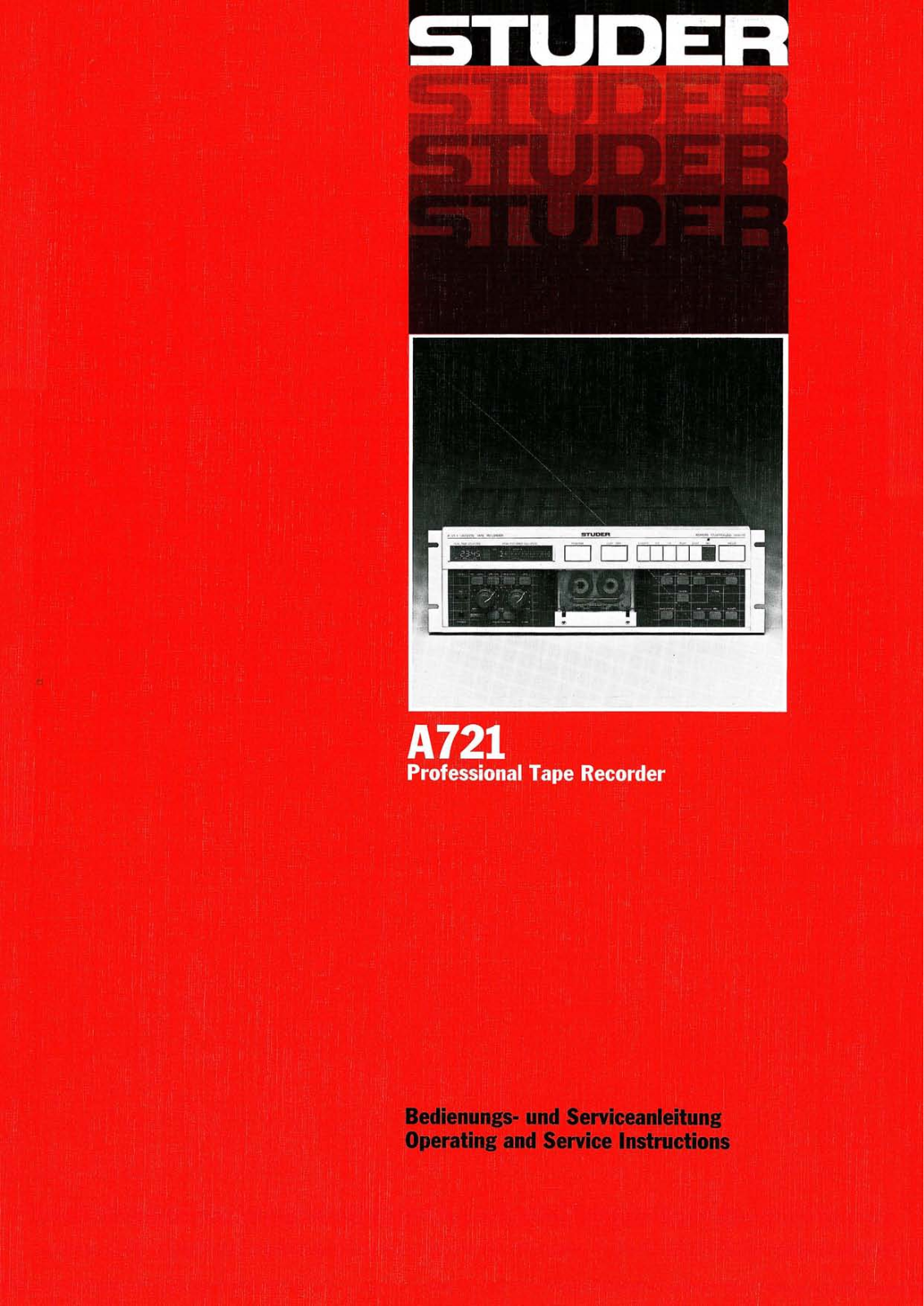 Studer A-721 Service manual