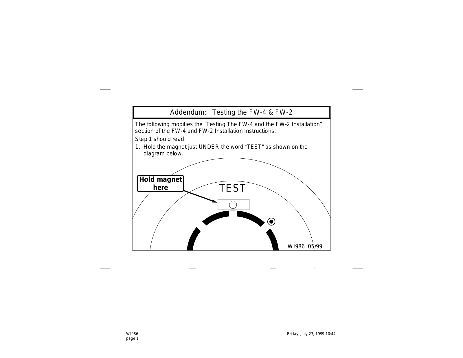 NAPCO Firewolf User Manual