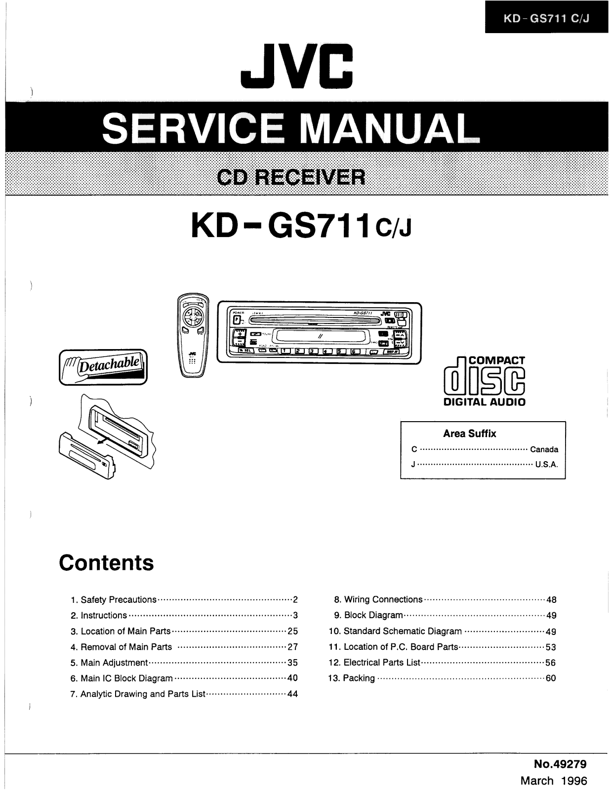 Jvc KD-GS711 Service Manual