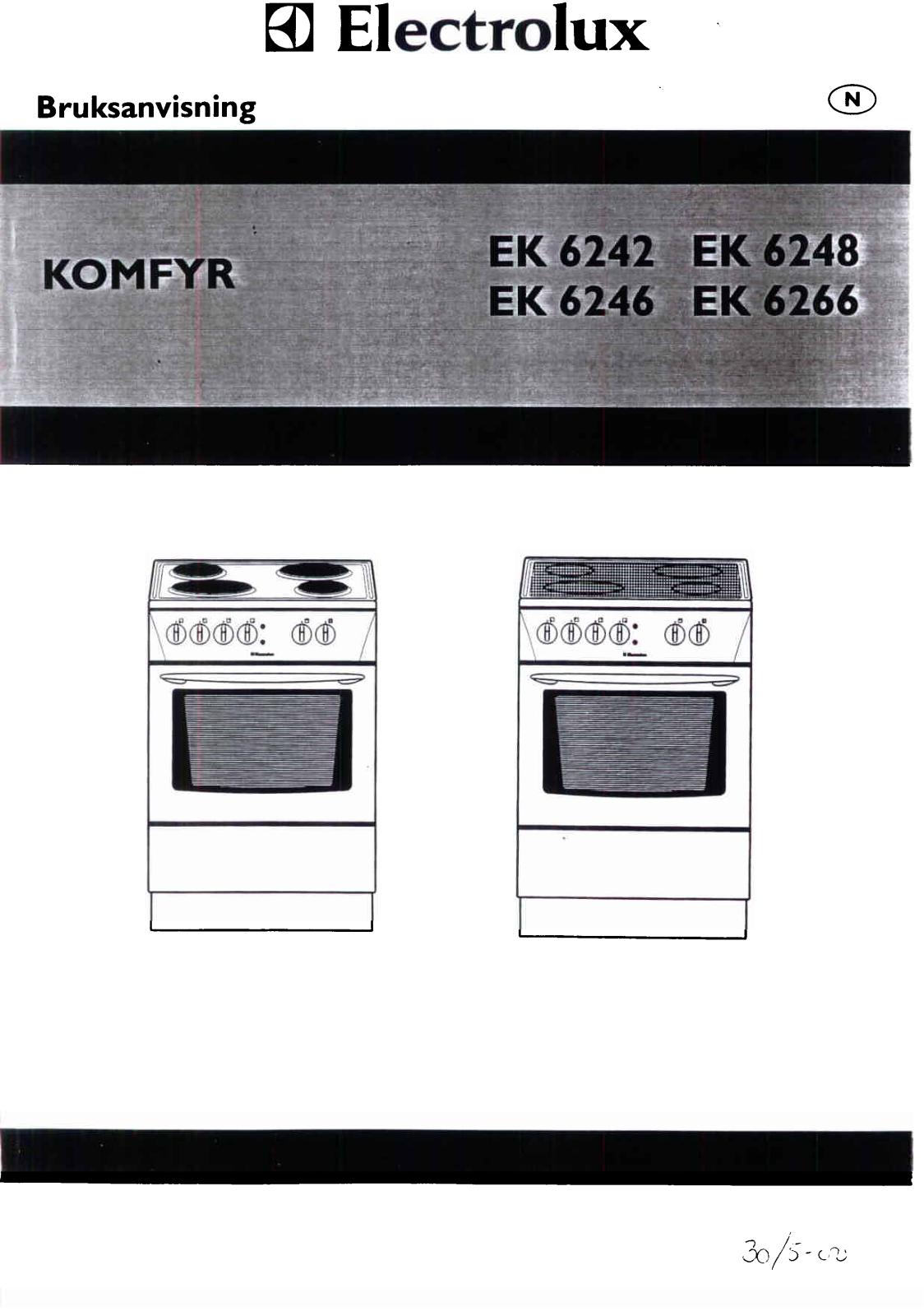 ELECTROLUX EK6266, EK6248, EK6246 User Manual