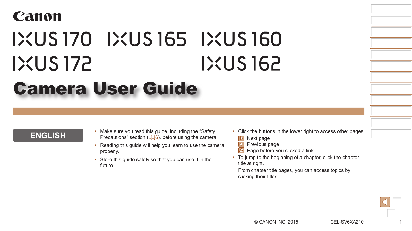 Canon 0149C009AA, 0152C006AA Instruction manual