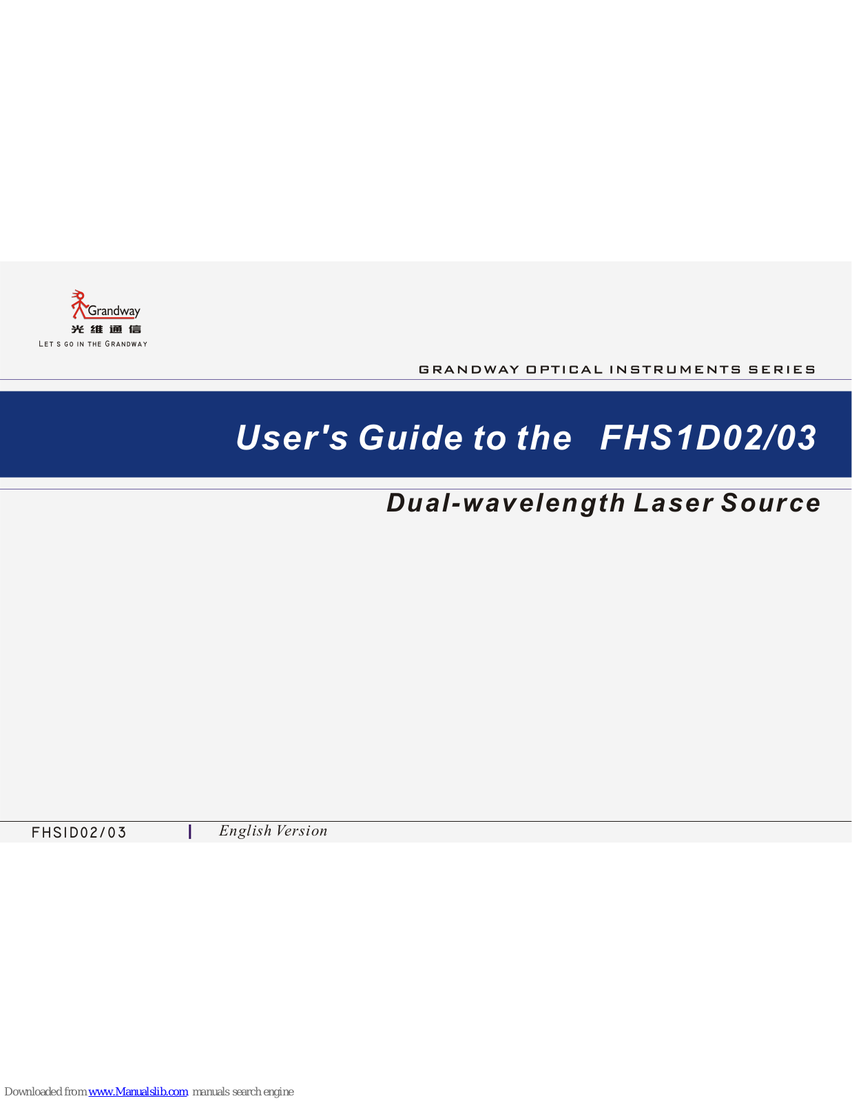 Grandway FHS1D02, FHS1D03 User Manual