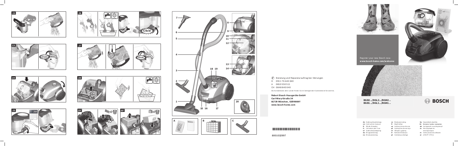 Bosch BGL 252103 User manual