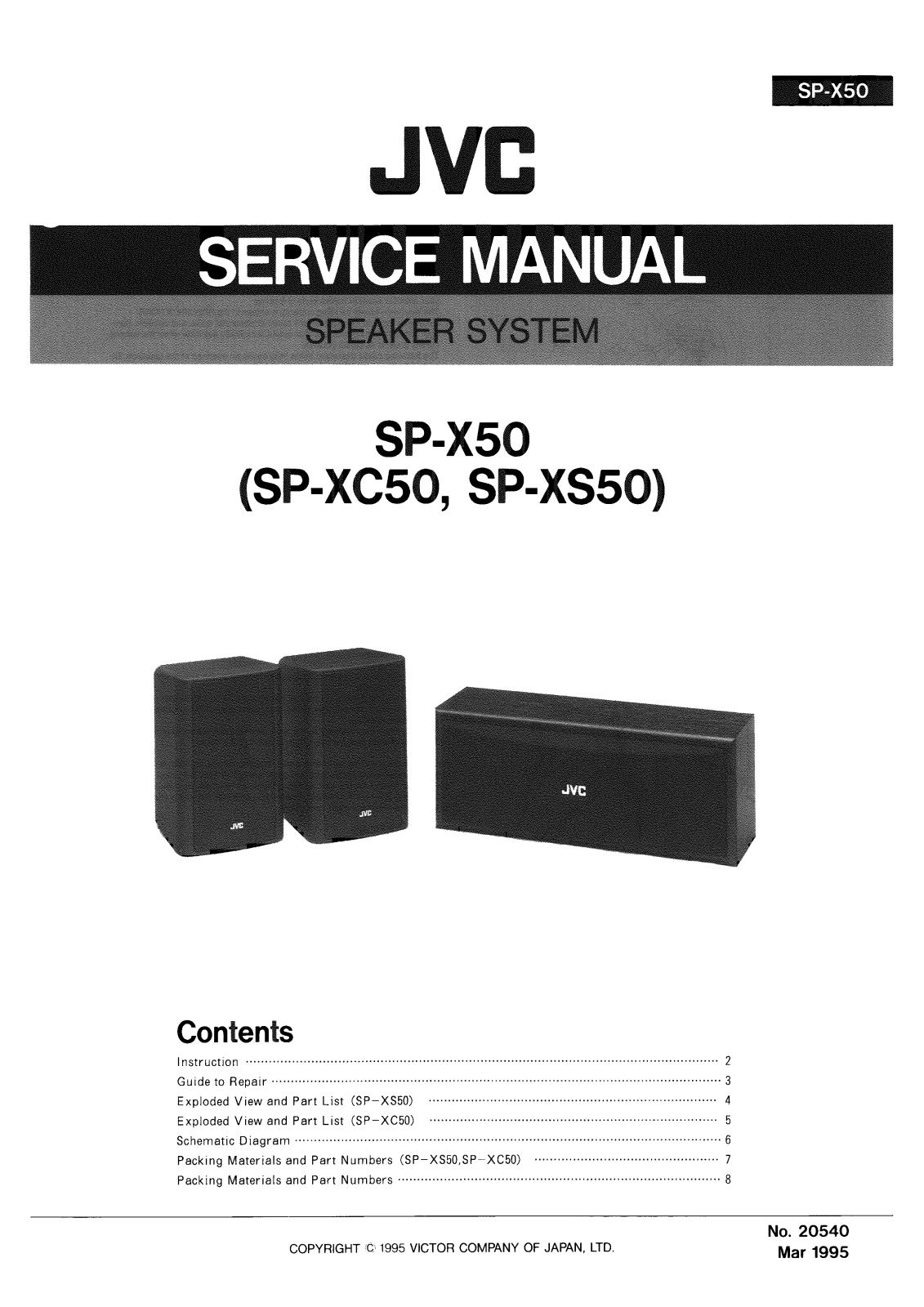 JVC SPX-50 Service manual