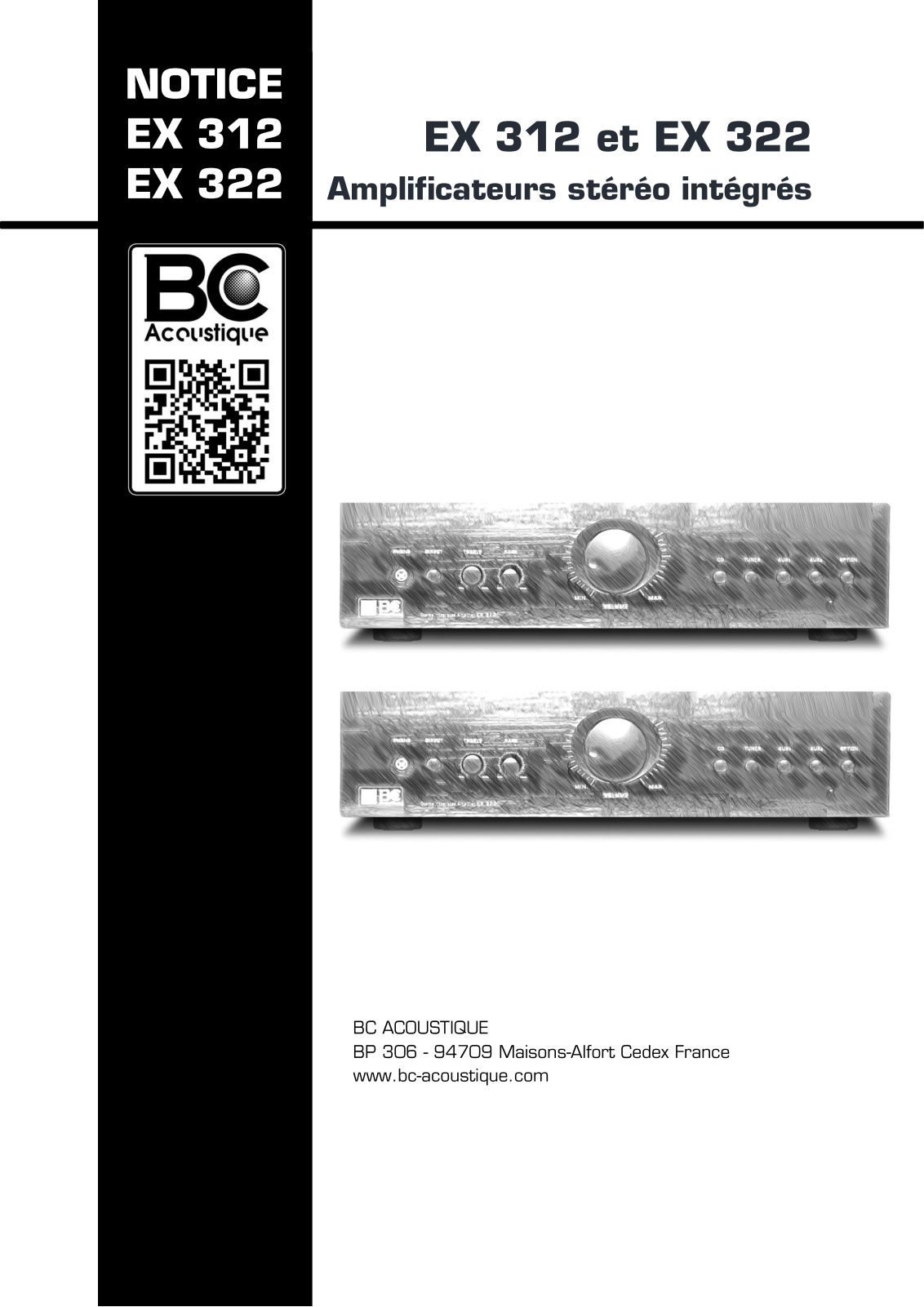 BC ACOUSTIQUE EX312 S, EX322-S User Manual