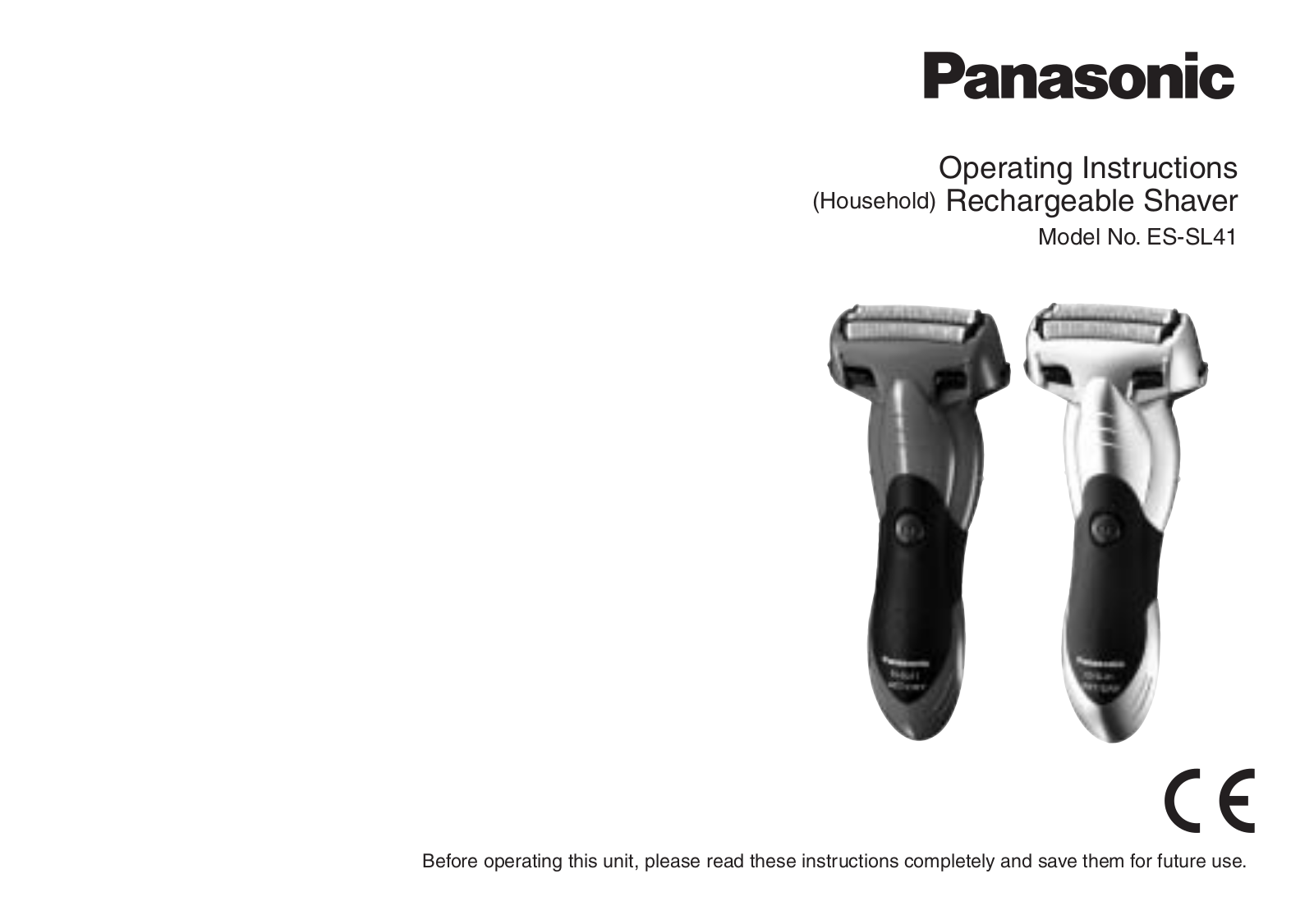 PANASONIC ES-SA40-S503, ES-SL41-A503 User Manual