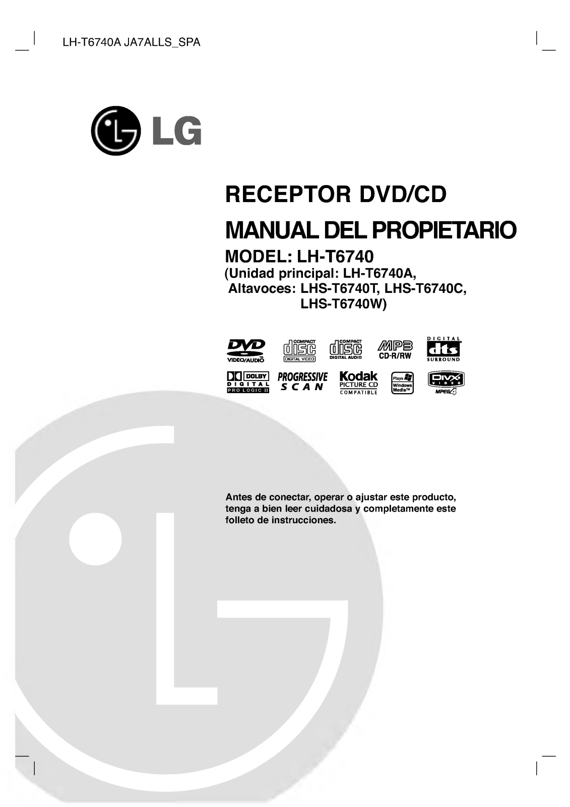 LG LH-T6740A user manuals