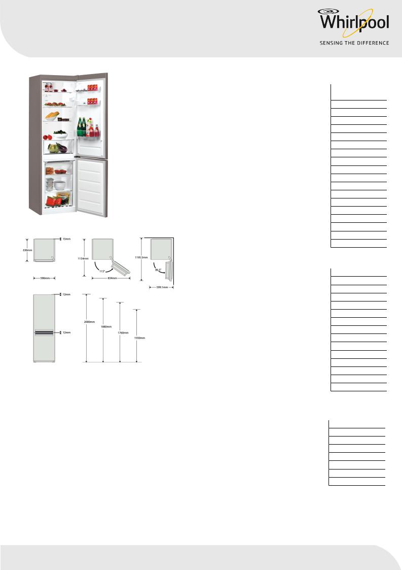 Whirlpool BSNF 8422 OX User Manual