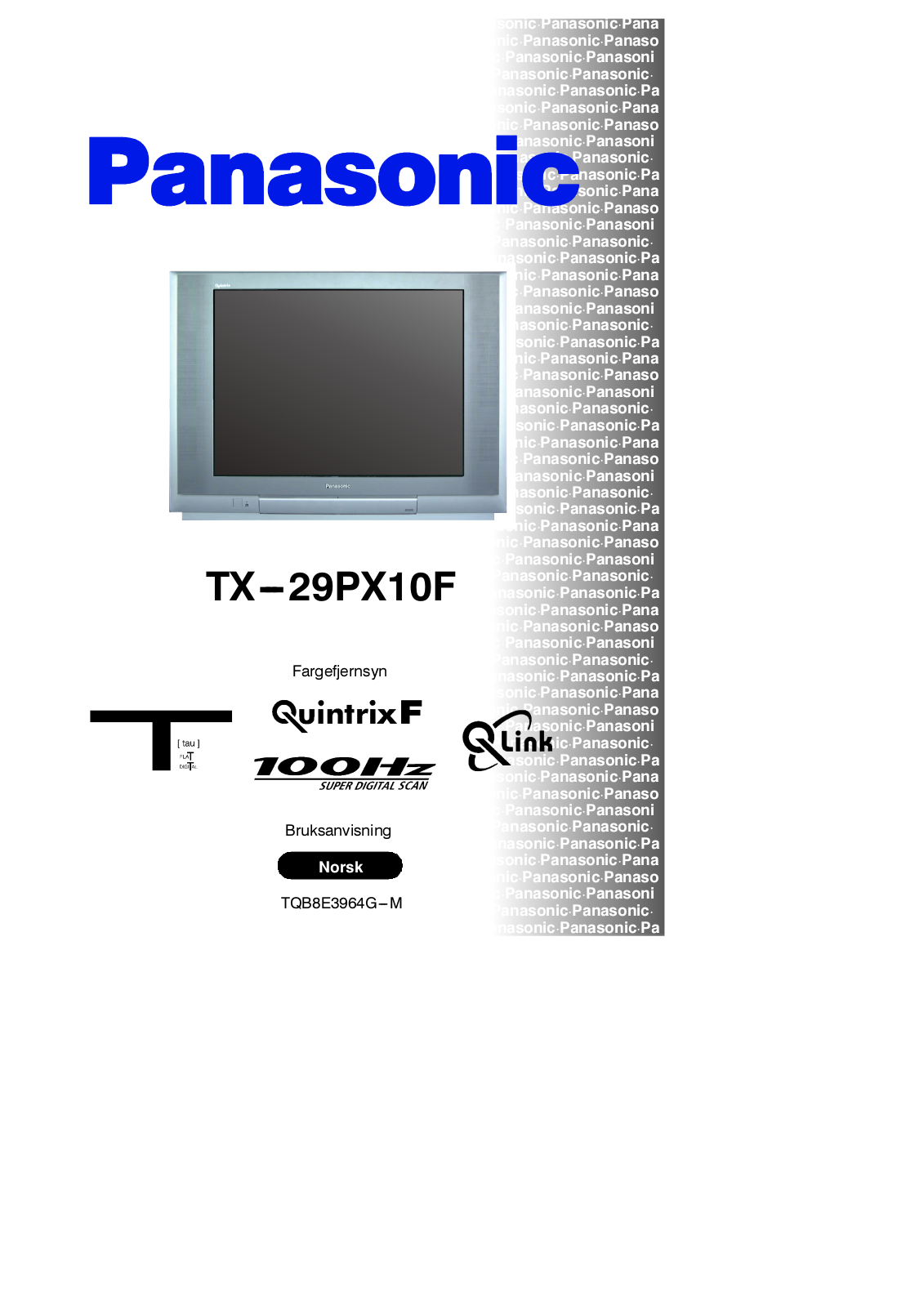 PANASONIC TX-29PX10F User Manual