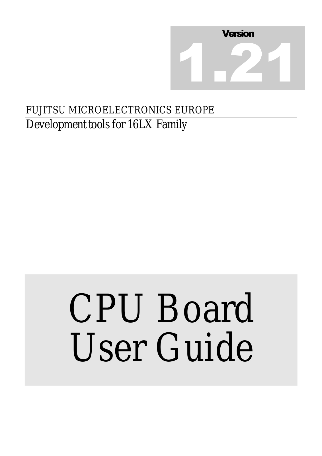 Fujitsu 16LX User Manual